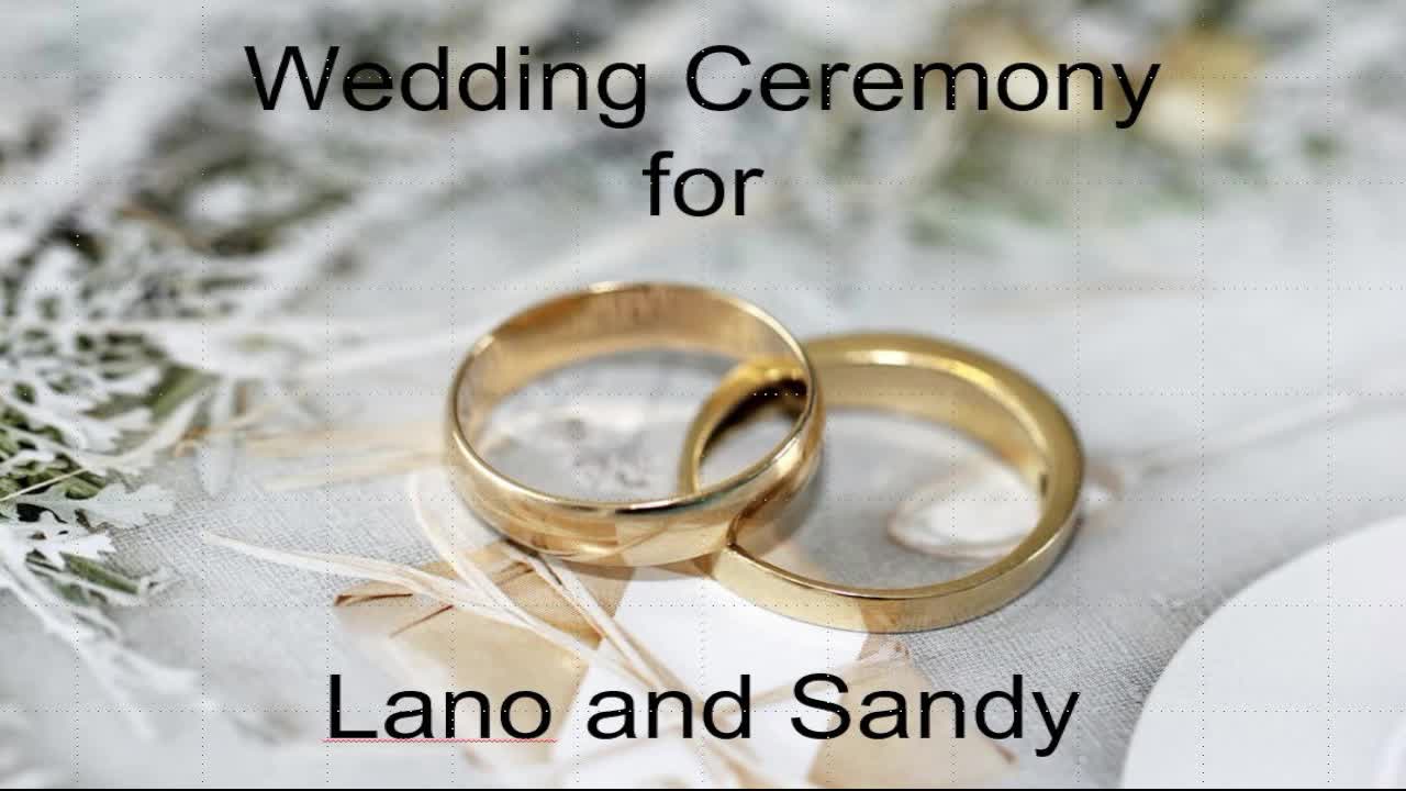 Livestream of Lano & Sandy Wedding Ceremony